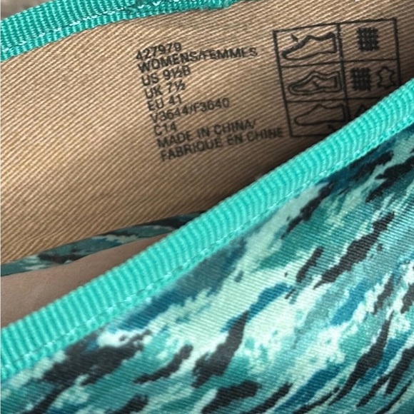 Land's End Woman's Bianca Teal Green Camo Bow Fabric Ballet Comfort Shoe Sz 9.5B - Picture 7 of 7